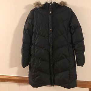 Women’s Lands End Down Puffer faux fur trimmed